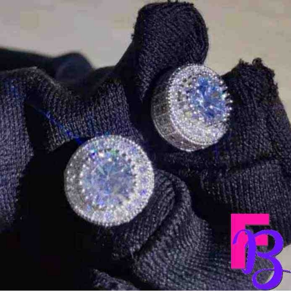 *NEW!* LARGE Mens 14k Iced Earrings - Picture 10 of 16